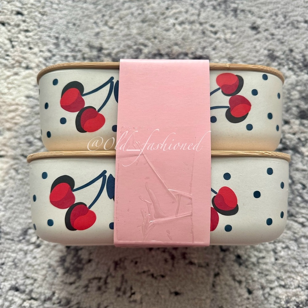 Price Firm - KATE SPADE Cherry Print Container (Set of 2) - Picture 8 of 14